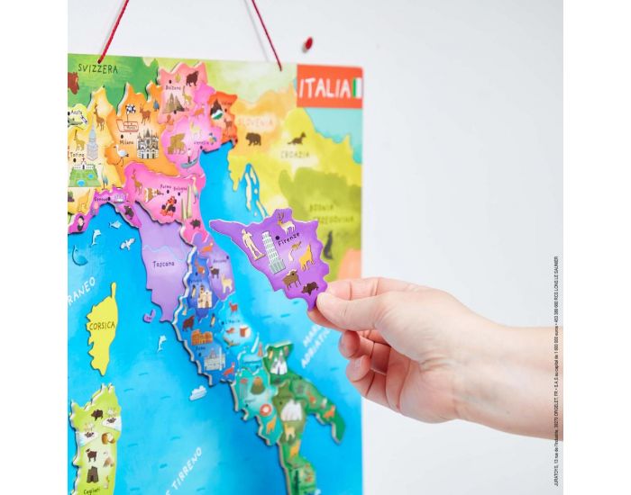 JANOD Puzzle Magntique - Carte d'Italie - Ds 6 ans (2)