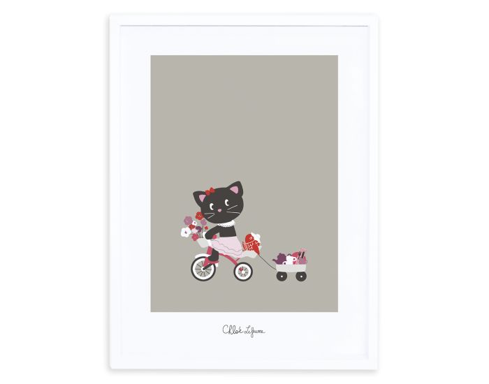 LILIPINSO Affiche Seule - Milly & Flore- Chat et Tricycle (2)