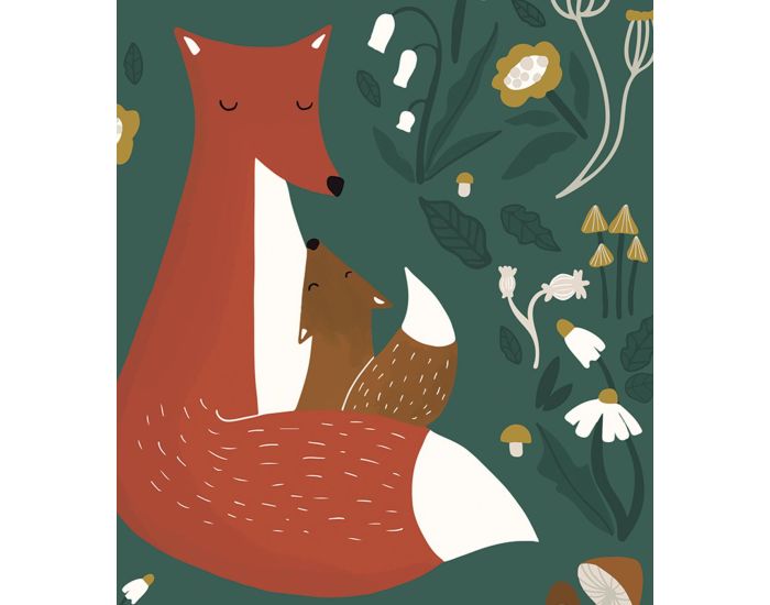 LILIPINSO - Affiche Seule - Forest Hapiness - Famille Renard  (1)