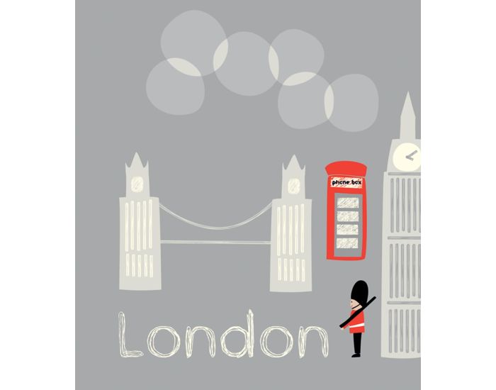 LILIPINSO Affiche Seule - Monuments de Londres London (1)