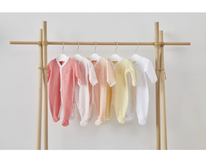 PREMIERS MOMENTS Pyjama Velours 100% coton bio - Corail (5)