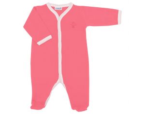  Pyjama Lger t - 100% Coton Bio - Corail 3 mois