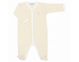  Pyjama Lger t - 100% Coton Bio - Crme 1 mois