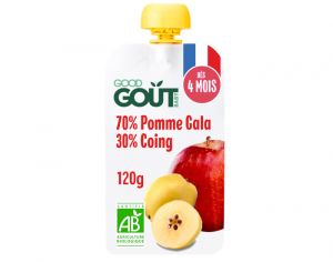 GOOD GOUT Gourde Pomme et Coing - Pure Bb 120g - Ds 6 mois