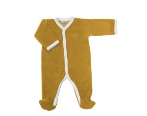 PREMIERS MOMENTS Pyjama Velours - 100% Coton Bio -  Miel 6 mois