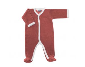 PREMIERS MOMENTS Pyjama Velours - 100% Coton bio -  Framboise 3 mois