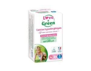 LOVE & GREEN Culottes Hypoallergniques - Taille 5 - Paquet de 18