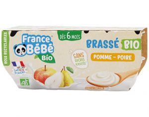 FRANCE BEBE BIO Brass Pomme Poire - 4x100 g - Ds 6 mois