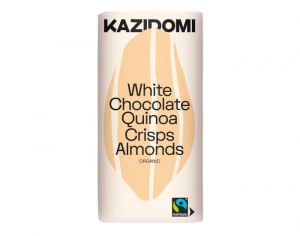 KAZIDOMI Chocolat Blanc Vegan Quinoa Souffl Amandes - 85g