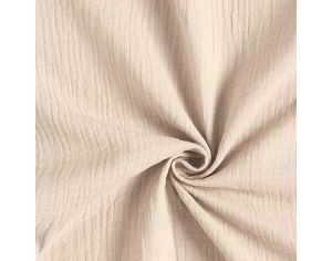 CRAFT LOOM Coupon de Tissu en Double Gaze de Coton - Tailles Sur-mesure - Beige