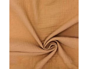 CRAFT LOOM Coupon de Tissu en Double Gaze de Coton - Tailles Sur-mesure - Camel
