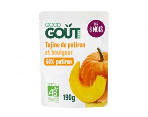 GOOD GOUT Petit Plat Bb Tajine de Potiron et Boulgour - 190g - Ds 8 mois