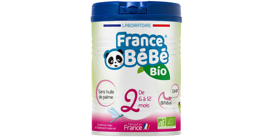 Lait de suite 2 France Bébé Bio 800 g — gamme de laits infantiles fabriqués en France