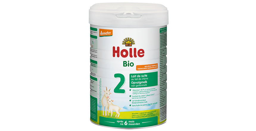 Lait de chèvre pour bébé — lait de suite 2e âge au lait de chèvre bio Holle 800 g