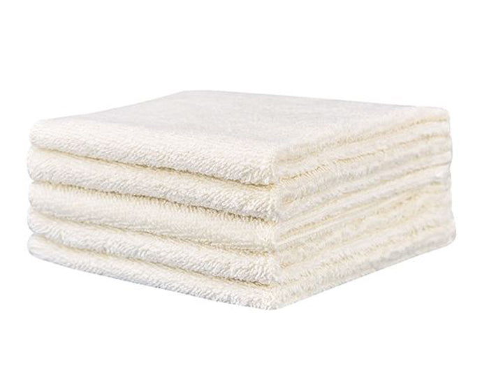 5 Débarbouillettes Lavables - Bambou Ecru