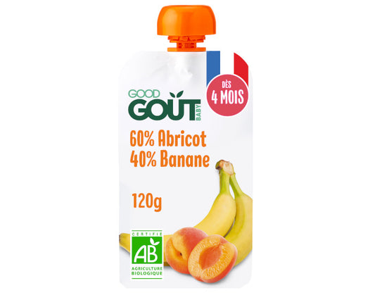 Gourde Banane Abricot - Purée Bébé 120 g- Dès 4 mois
