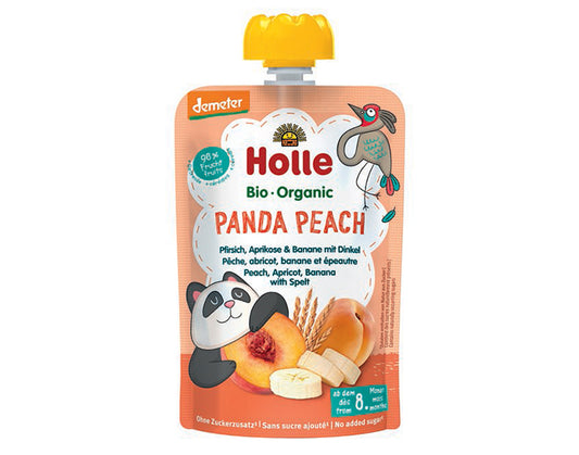 Gourde Panda Peach - Pêche Abricot Banane Epeautre - 100 g - Dès 8 mois