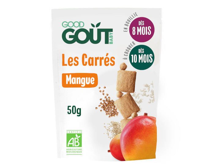 Biscuits Carrés Mangue - 50 g - Dès 8 mois