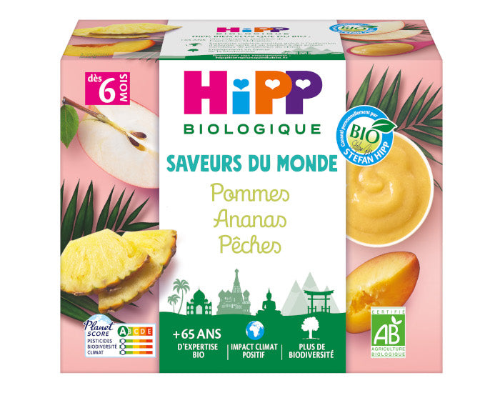 Coupelles Fruits Saveur du Monde - 4 x 100 g - Dès 6 mois