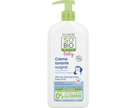 Baby Crème Lavante Surgras Corps et Cheveux - 500 ml