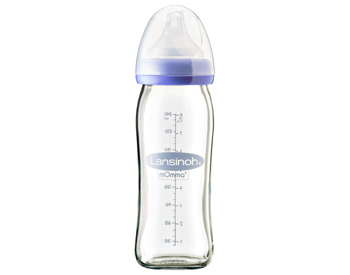 Biberon en Verre Natural Wave Spécial Bébé Allaité - 240 ml