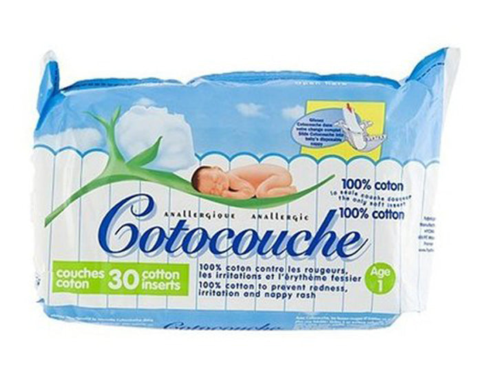 Cotocouches Anallergiques Anti-Irritations - 1er Âge 0 à 4 mois - Paquet de 30
