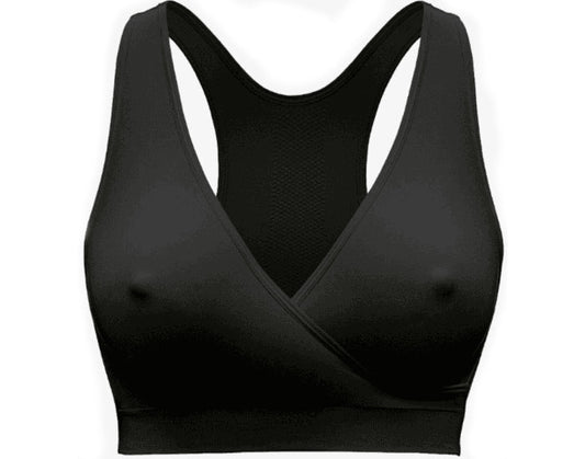 Brassière de Nuit de Grossesse et d'Allaitement Respirante Keep Cool(TM) - Noir
