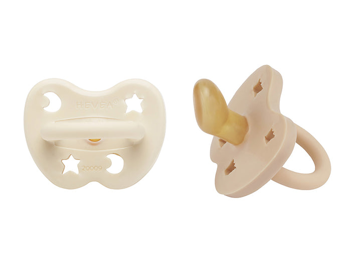 2 Pack Tétines Physiologiques en Caoutchouc Naturel 3-36 mois - Coloré