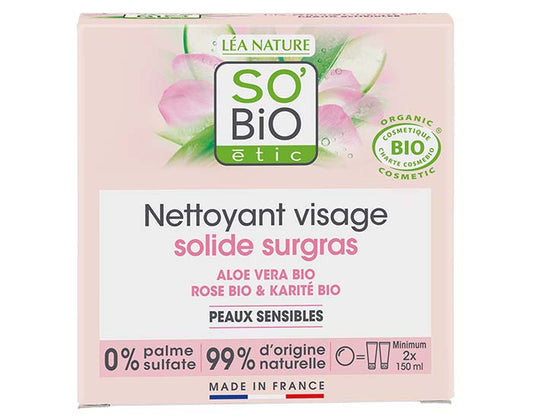 Nettoyant Visage Solide Surgras - Aloe vera Bio Équitable - 70g