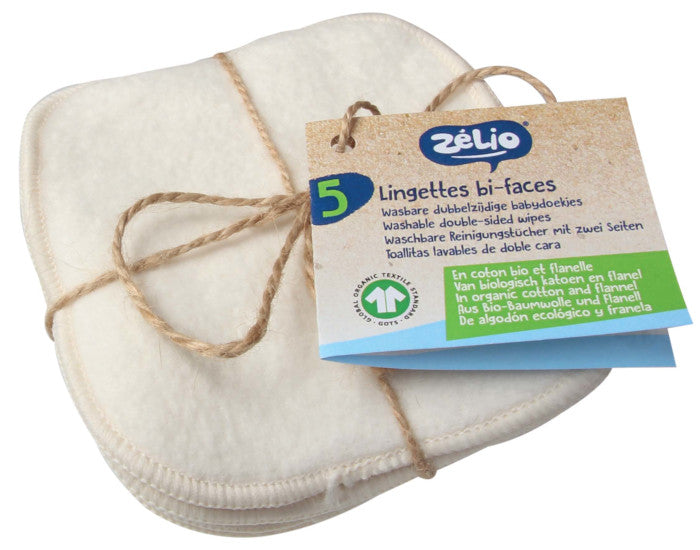 Lot de 5 Lingettes Bi-faces Lavables