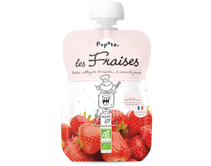 Gourde Fraise Bio - 120 g - Dès 4/6 mois