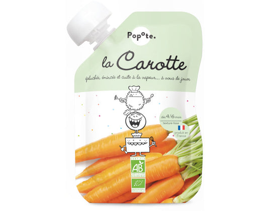 Gourde Carotte Bio - 120 g - Dès 4/6 mois