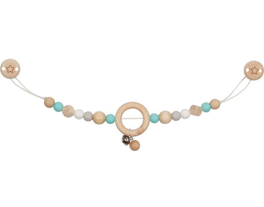 Chaine de Landau Etoile Turquoise avec Clips - Dès la naissance