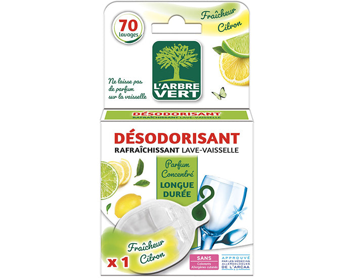 Désodorisant Rafraichissant Lave-Vaisselle Fraîcheur Citron - 70 Lavages