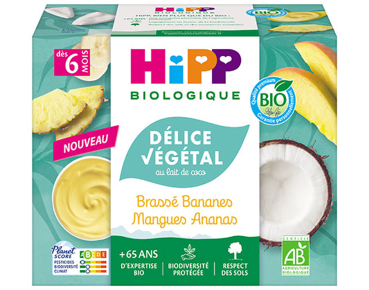 Délice Végétal Brassé au Lait de Coco - Dès 6 mois - 4 x 100 g