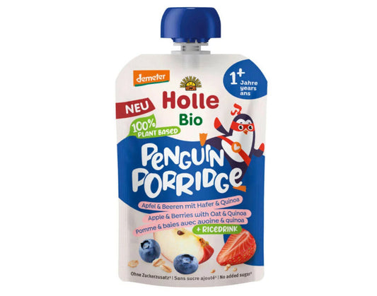 Penguin Porridge - Gourde Pomme et Fruits Rouges - 110 g - Dès 12 mois
