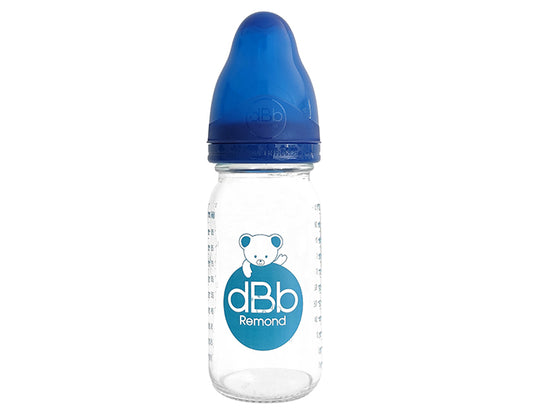 Biberon en Verre Regul'air 110ml Bleu Océan - Tétine Silicone