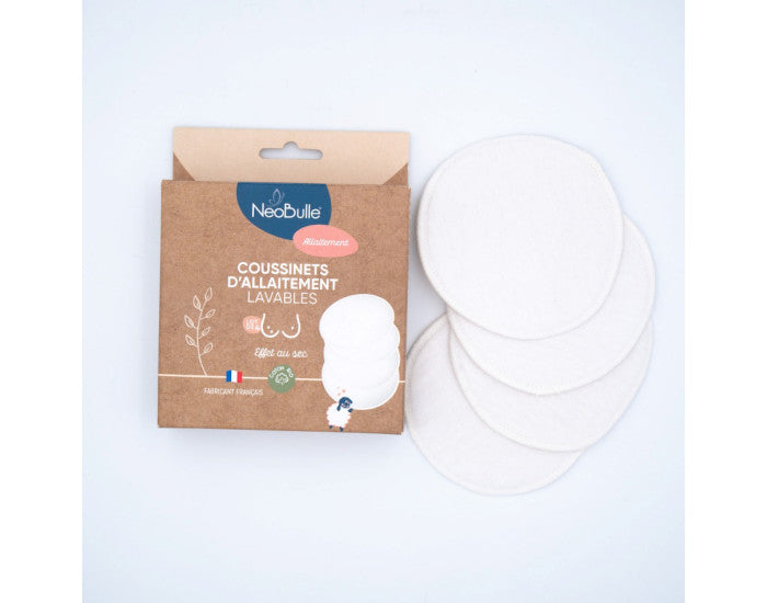 Lot de 4 Coussinets d'Allaitement Lavables