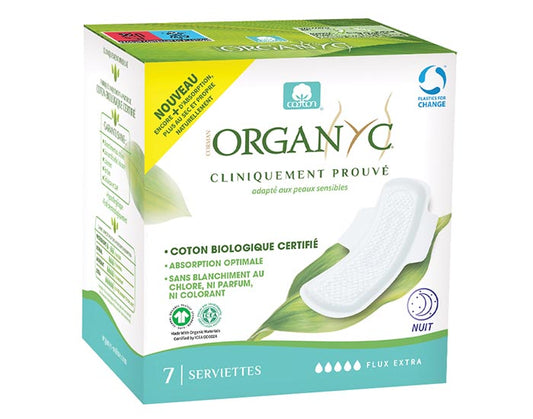 Serviettes Extra Nuit Super à Ailettes - Boite de 7