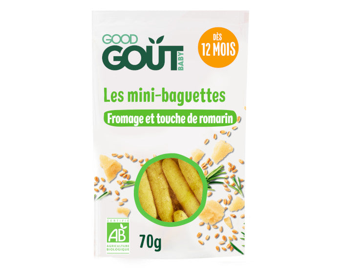 Mini-baguettes Fromage et Romarin - 70g - Dès 12 mois
