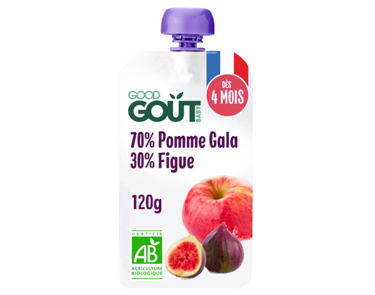 Gourde Pomme Figue - Purée Bébé 120g - Dès 6 Mois
