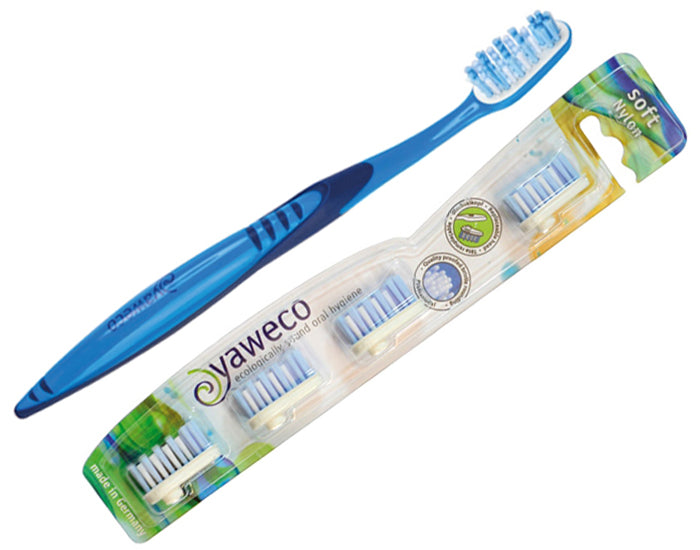 Pack Brosse à Dents Nylon Tête Interchangeable + 4 Recharges - Soft