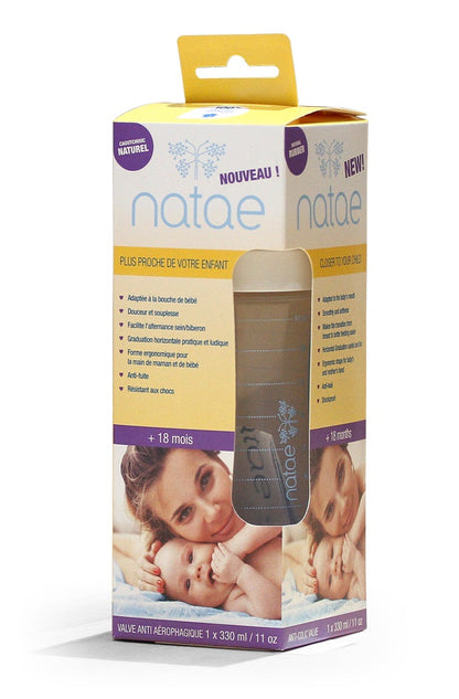 Biberon PP tétine caoutchouc col large