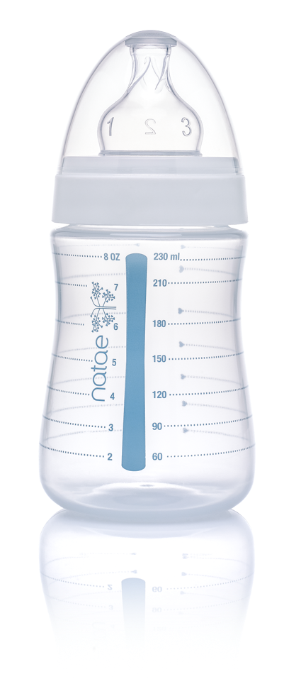 Biberon PP tétine silicone col large