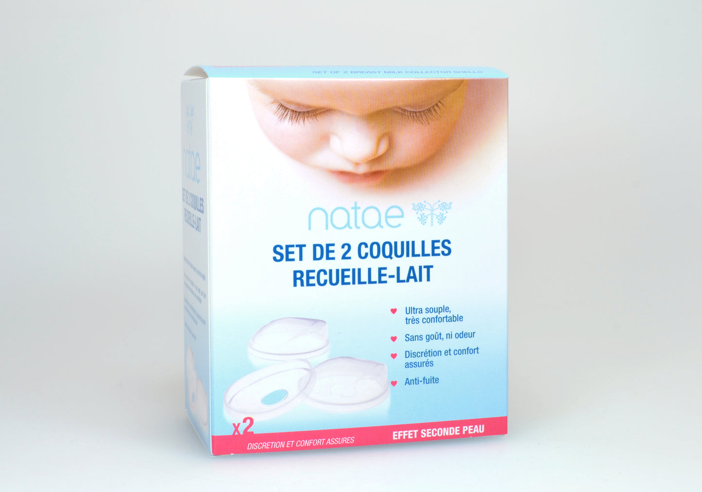 Set 2 Recueilles lait - membrane et coquille silicone