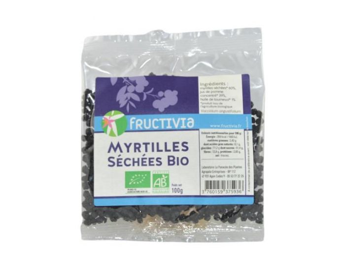 FRUCTIVIA Myrtilles (Blueberry) s�ch�es Bio - 100 g