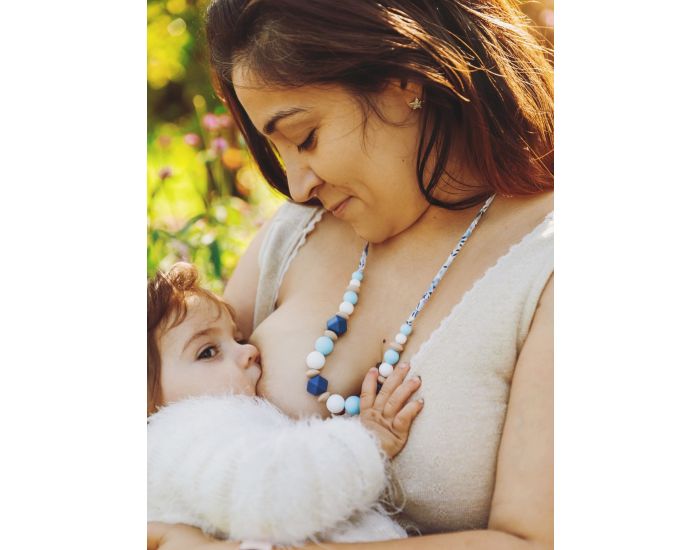 MAWEN MATERNE Collier d'Allaitement ou de Portage Silicone - Lilas