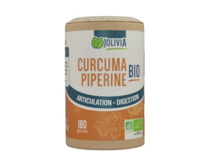 JOLIVIA Curcuma Piperine Bio - 180 Glules vgtales de 300 mg