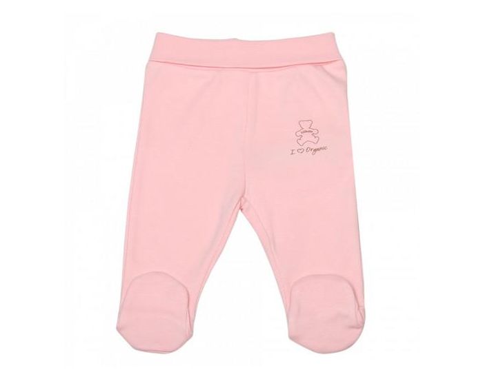 SEVIRA KIDS Pantalon B�b� � Pieds en Coton Bio, BASIC Rose