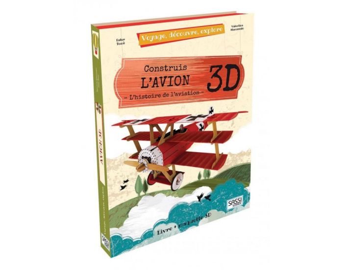 SASSI JUNIOR L'Avion - Livre 3D - Ds 6 Ans